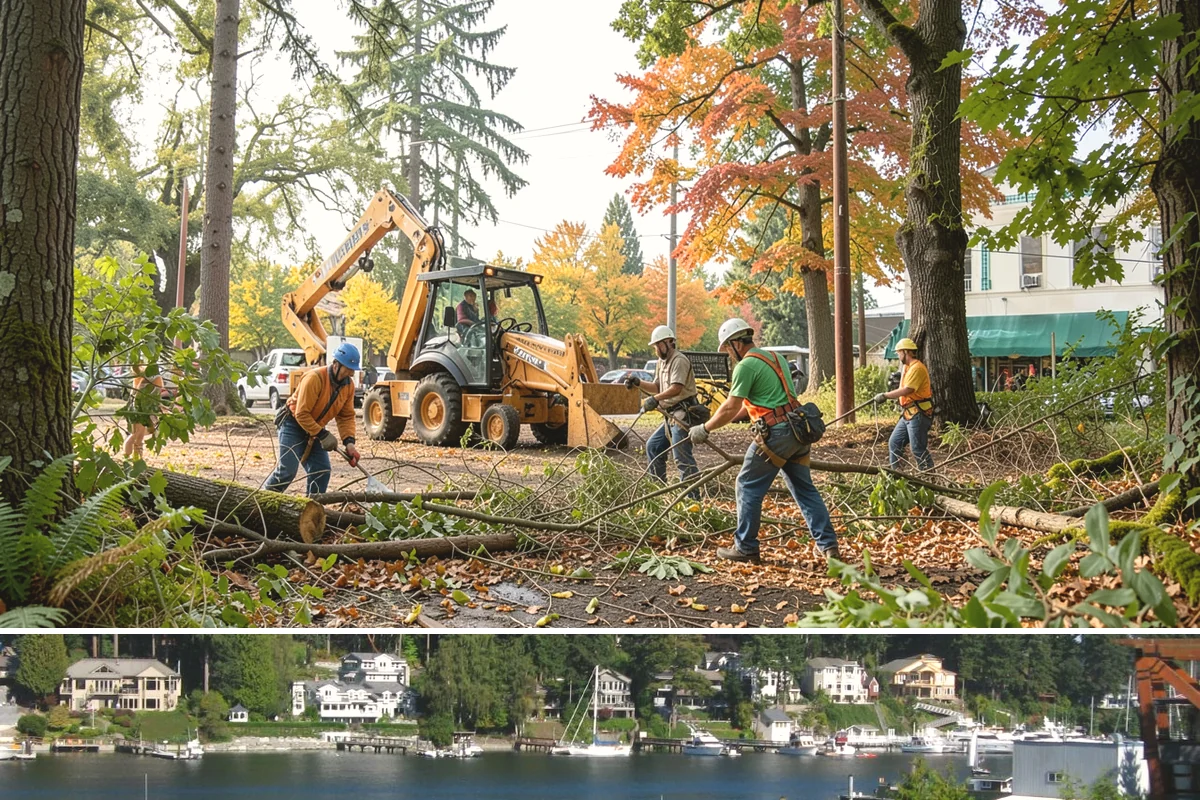 Emergency storm cleanup in Gig Harbor, Pierce County, WA - This service is performed year-round during severe weather events in the Puget Sound region rather than being restricted to a...