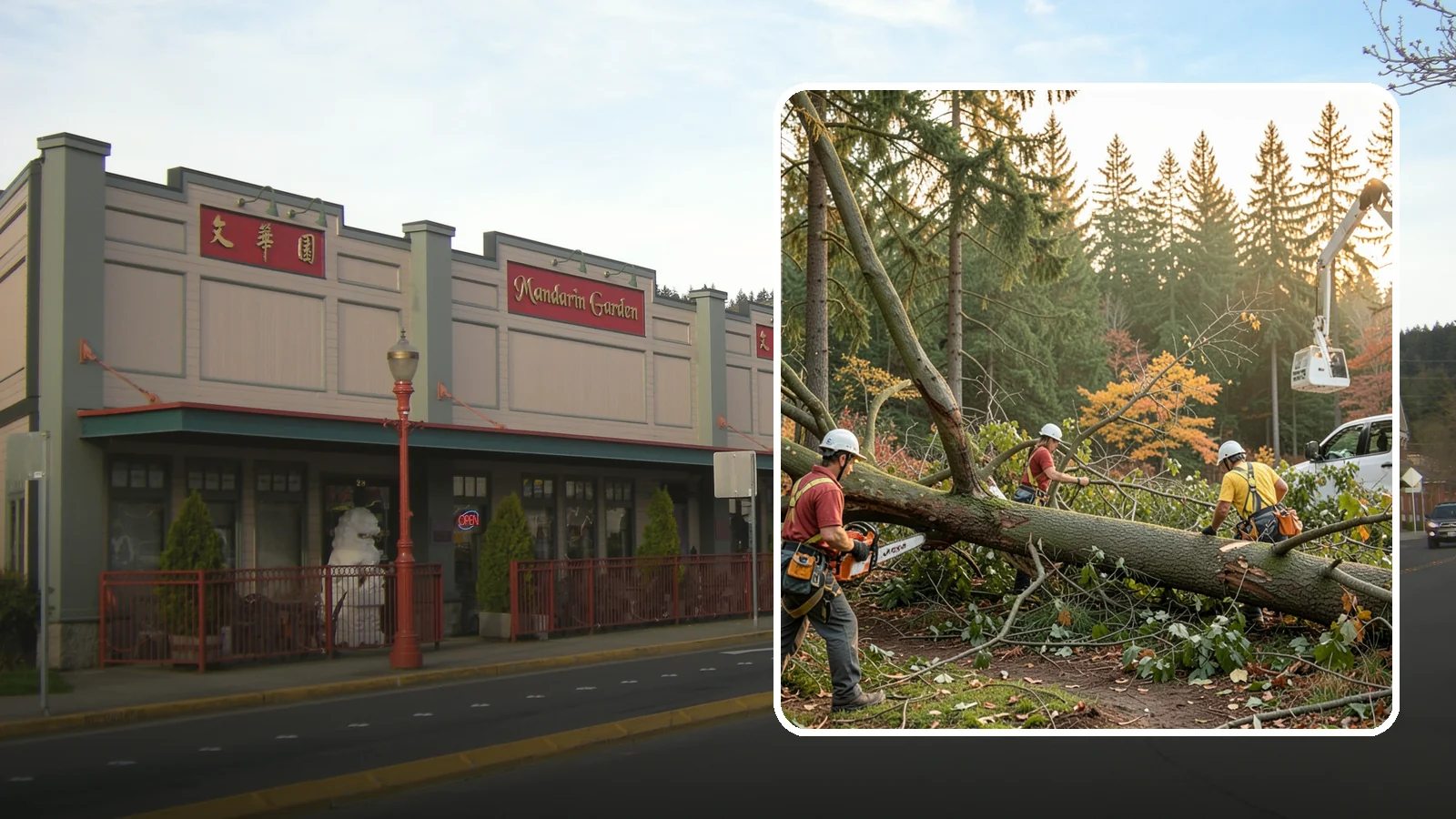 Emergency storm cleanup in Issaquah, King County, WA - The rapid cleanup of tree damage after a storm.