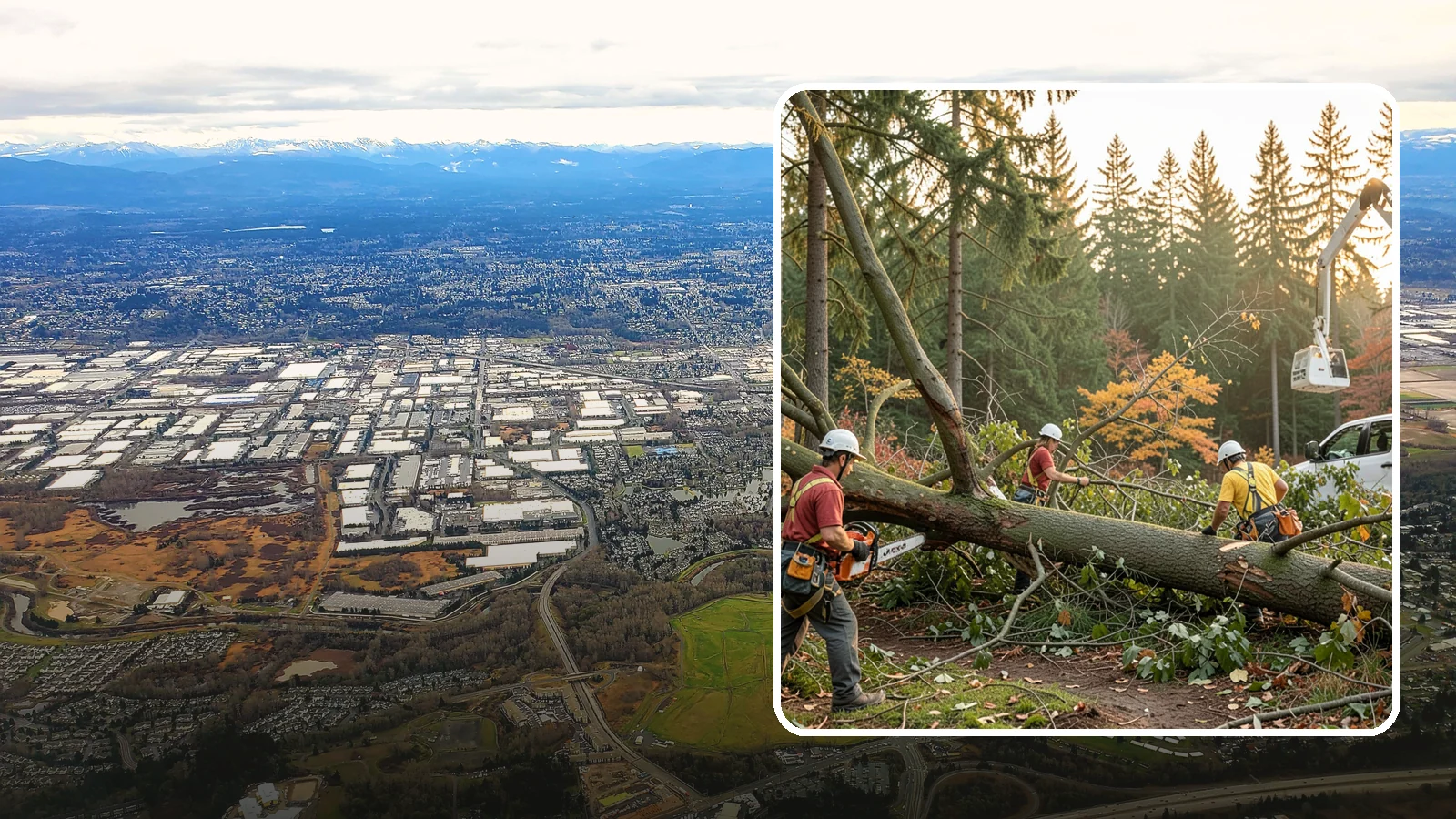 Emergency storm cleanup in Kent, King County, WA - The rapid cleanup of tree damage after a storm.