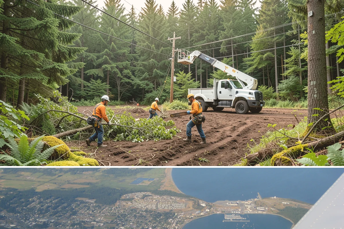 Emergency storm cleanup in Oak Harbor, Island County, WA - This service is performed year-round during severe weather events in the Puget Sound region rather than being restricted to a...
