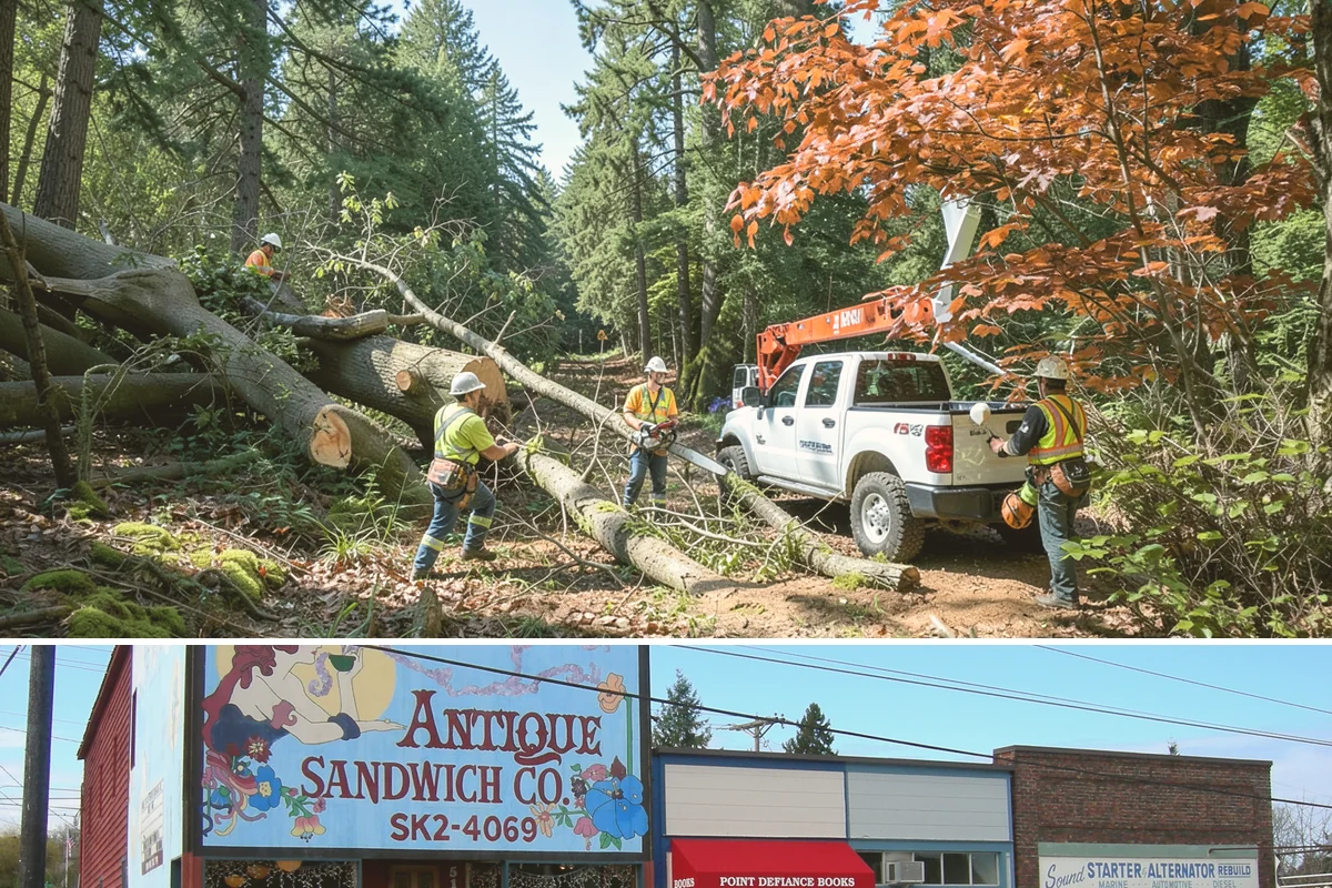Emergency storm cleanup in Ruston, Pierce County, WA - This service is performed year-round during severe weather events in the Puget Sound region rather than being restricted to a...