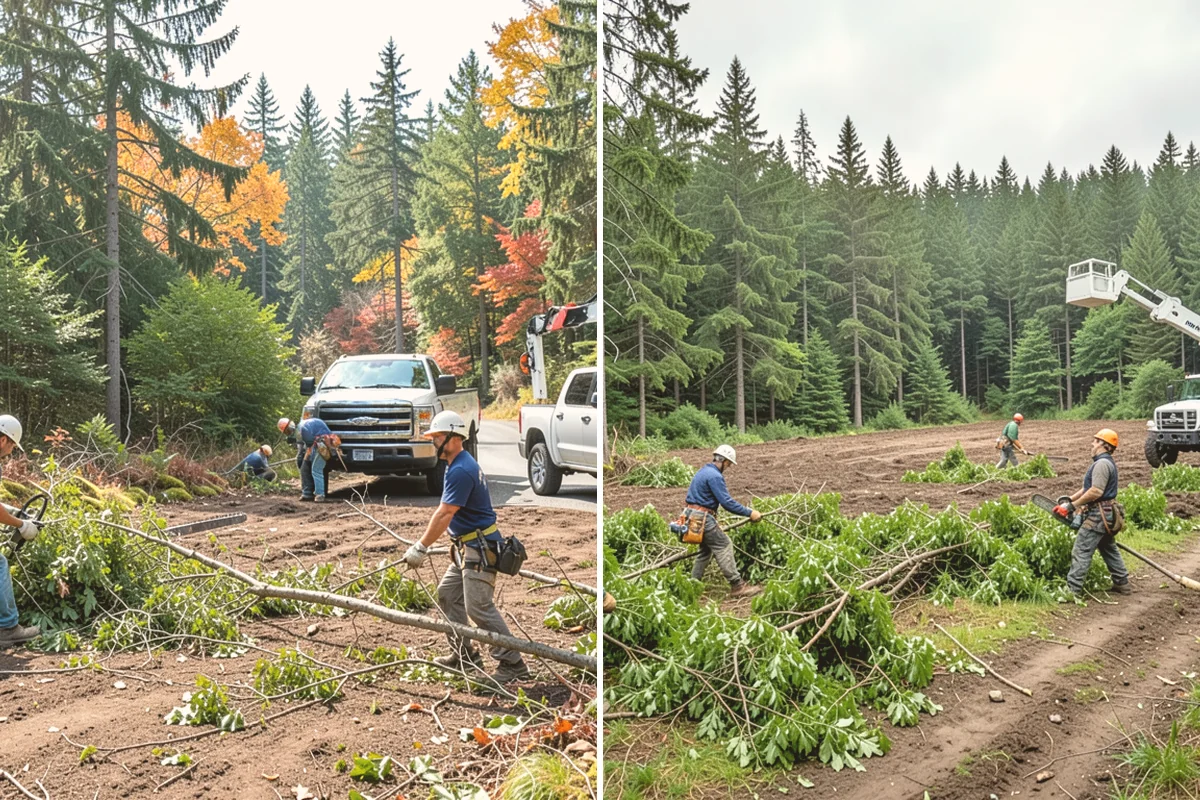 Emergency tree removal in Algona, King County, WA - On-site assessment and hazard evaluation