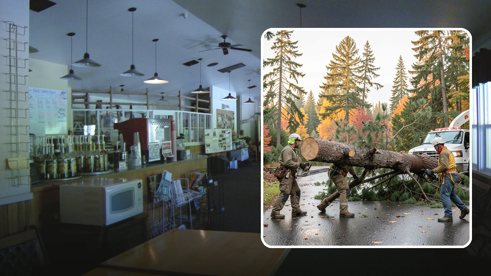 Emergency tree removal in Black Diamond, King County, WA - The urgent removal of trees that present an immediate danger.