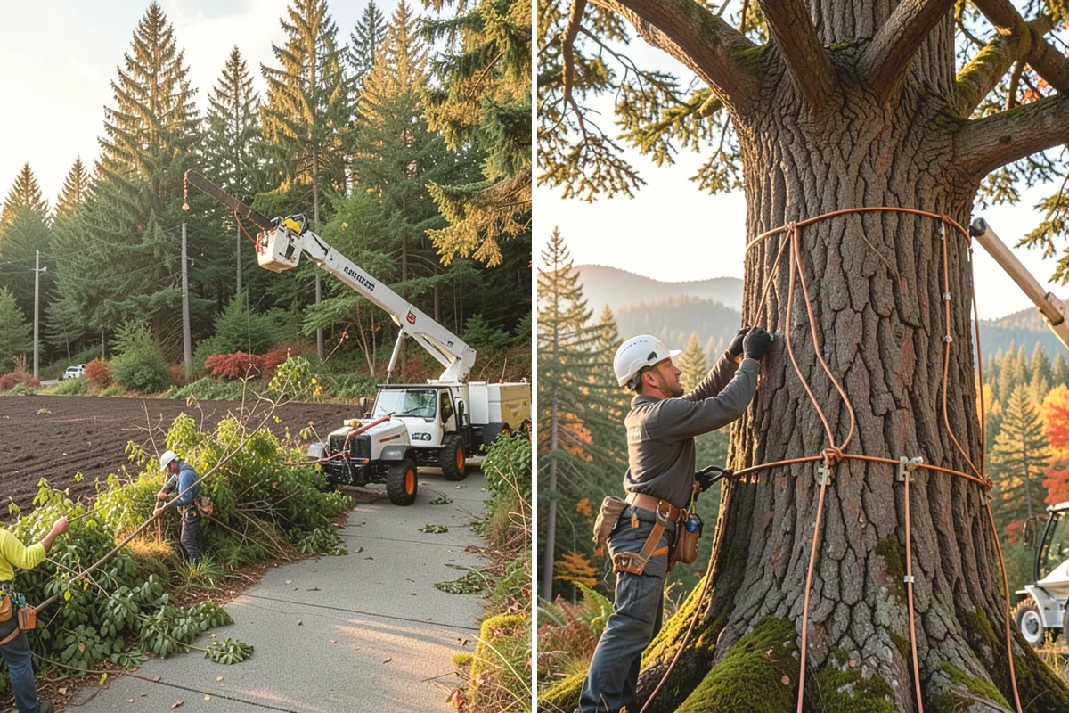 Emergency tree removal in Carbonado, Pierce County, WA - On-site assessment and hazard evaluation
