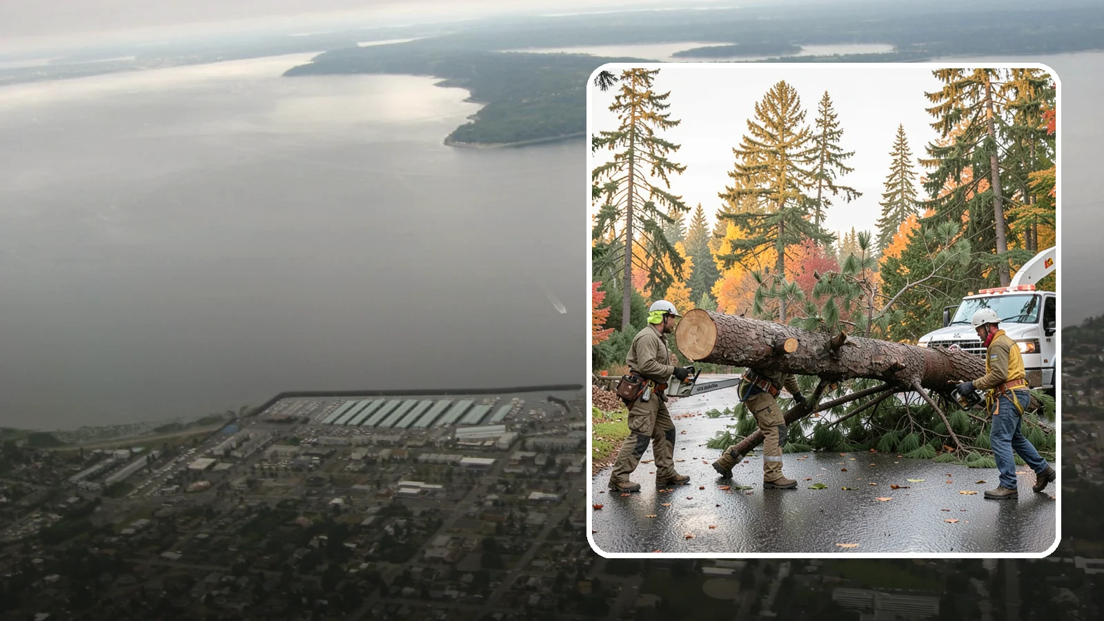 Emergency tree removal in Des Moines, King County, WA - The urgent removal of trees that present an immediate danger.