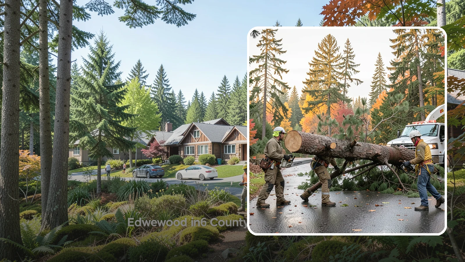 Emergency tree removal in Edgewood, Pierce County, WA - The urgent removal of trees that present an immediate danger.