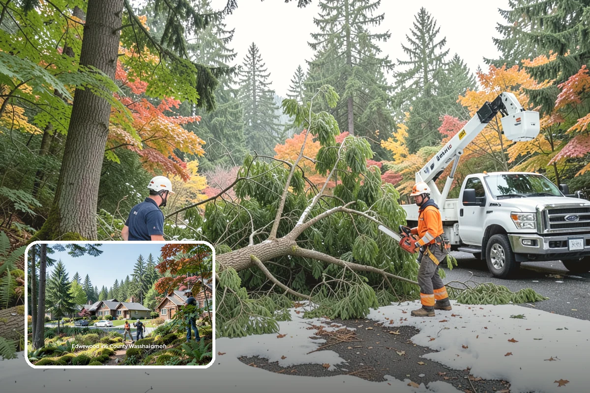 Emergency tree removal in Edgewood, Pierce County, WA - Removes safety hazards and reduces liability