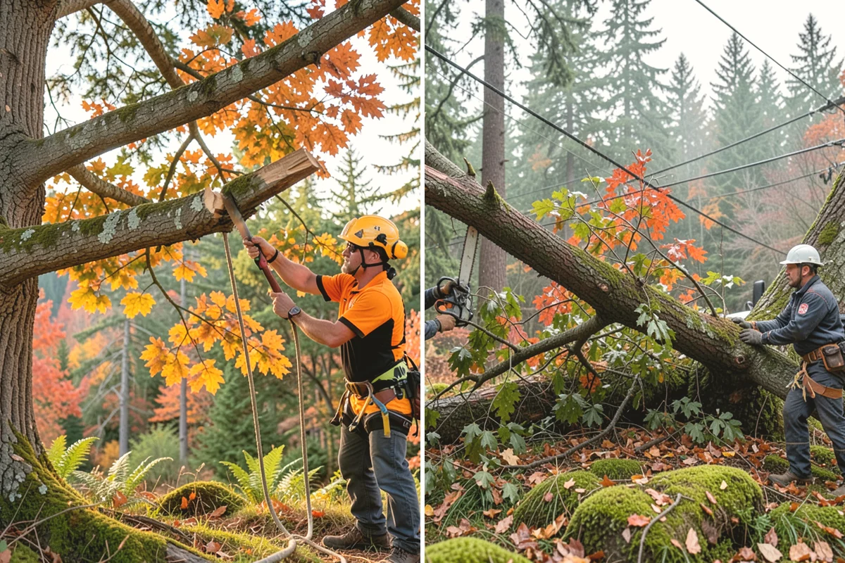 Emergency tree removal in Edgewood, Pierce County, WA - On-site assessment and hazard evaluation