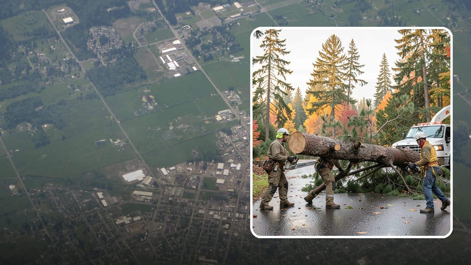 Emergency tree removal in Enumclaw, King County, WA - The urgent removal of trees that present an immediate danger.