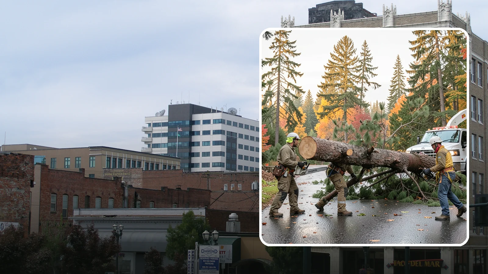 Emergency tree removal in Everett, Snohomish County, WA - The urgent removal of trees that present an immediate danger.