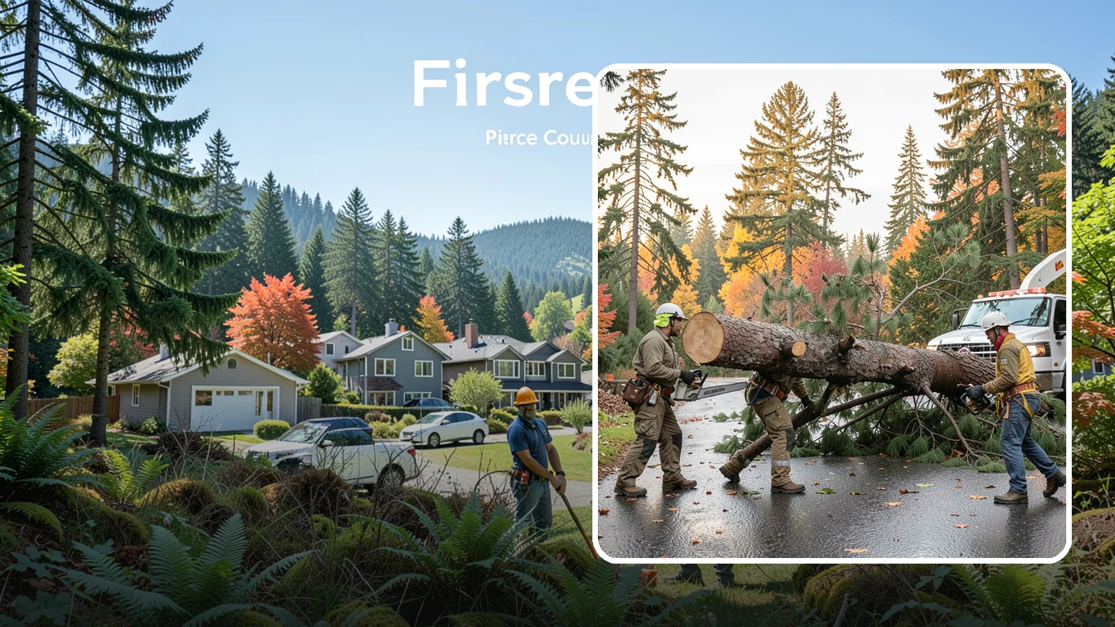 Emergency tree removal in Fircrest, Pierce County, WA - The urgent removal of trees that present an immediate danger.