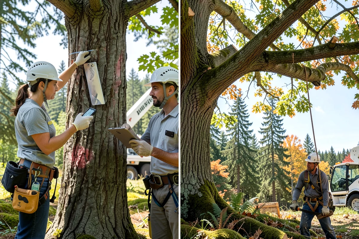 Emergency tree removal in Gig Harbor, Pierce County, WA - On-site assessment and hazard evaluation