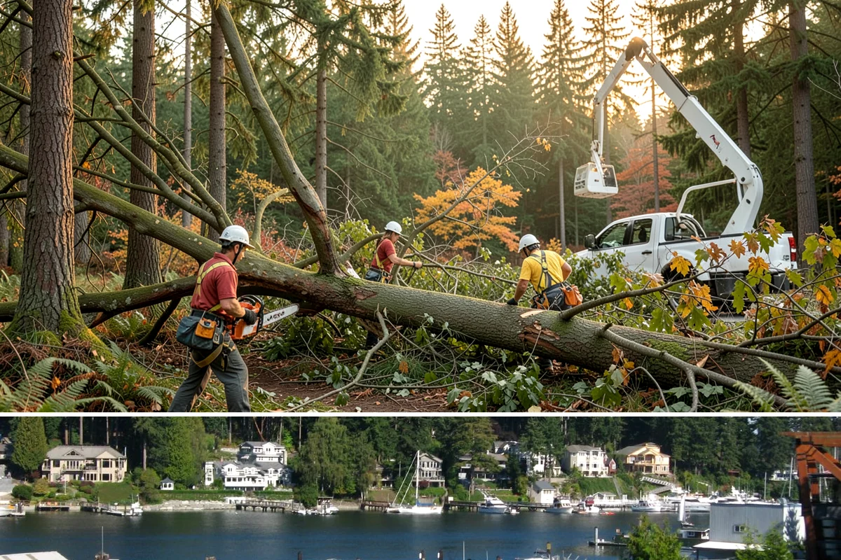 Emergency tree removal in Gig Harbor, Pierce County, WA - This urgent service must be performed immediately when a tree fails regardless of season, though crews in Puget Sound navigate...