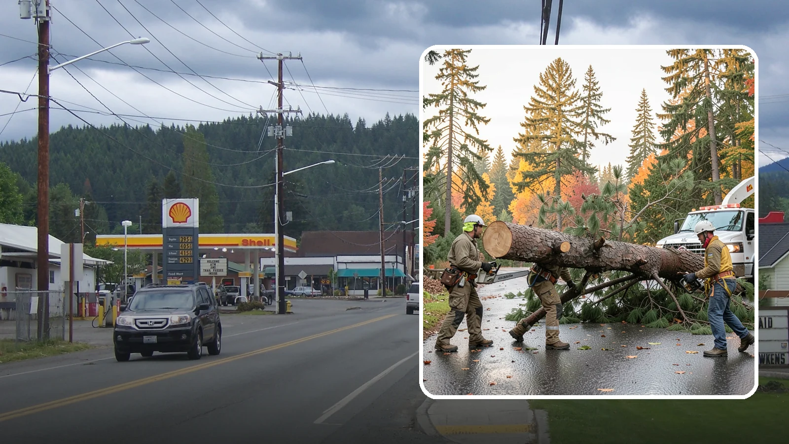 Emergency tree removal in Granite Falls, Snohomish County, WA - The urgent removal of trees that present an immediate danger.