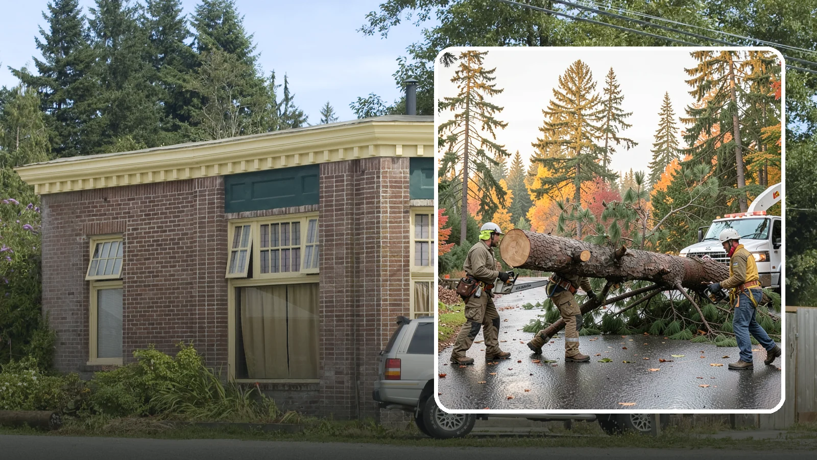 Emergency tree removal in Hamilton, Skagit County, WA - The urgent removal of trees that present an immediate danger.
