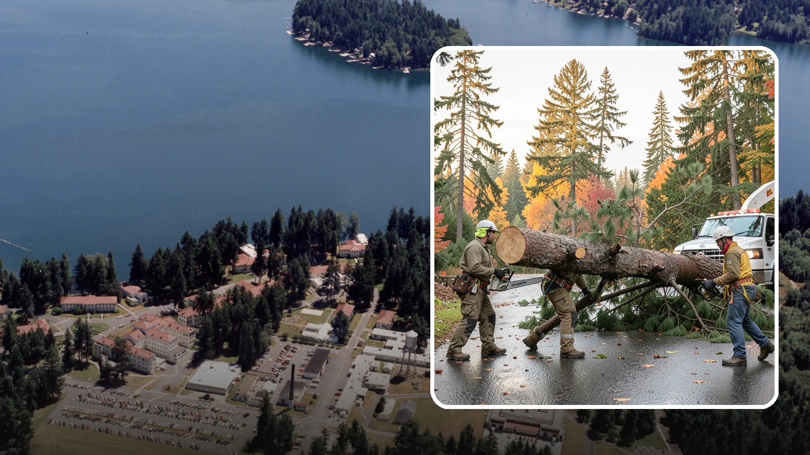 Emergency tree removal in Lakewood, Pierce County, WA - The urgent removal of trees that present an immediate danger.