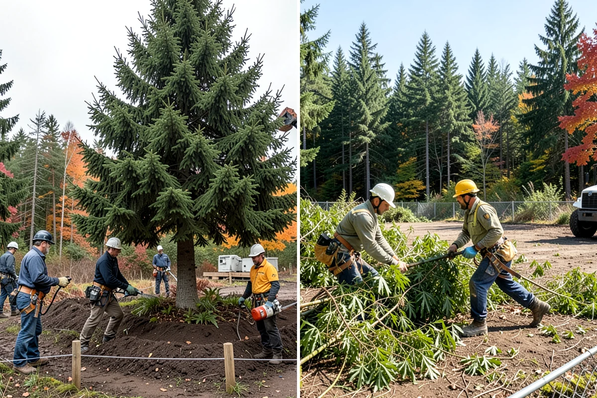 Emergency tree removal in Lyman, Skagit County, WA - On-site assessment and hazard evaluation