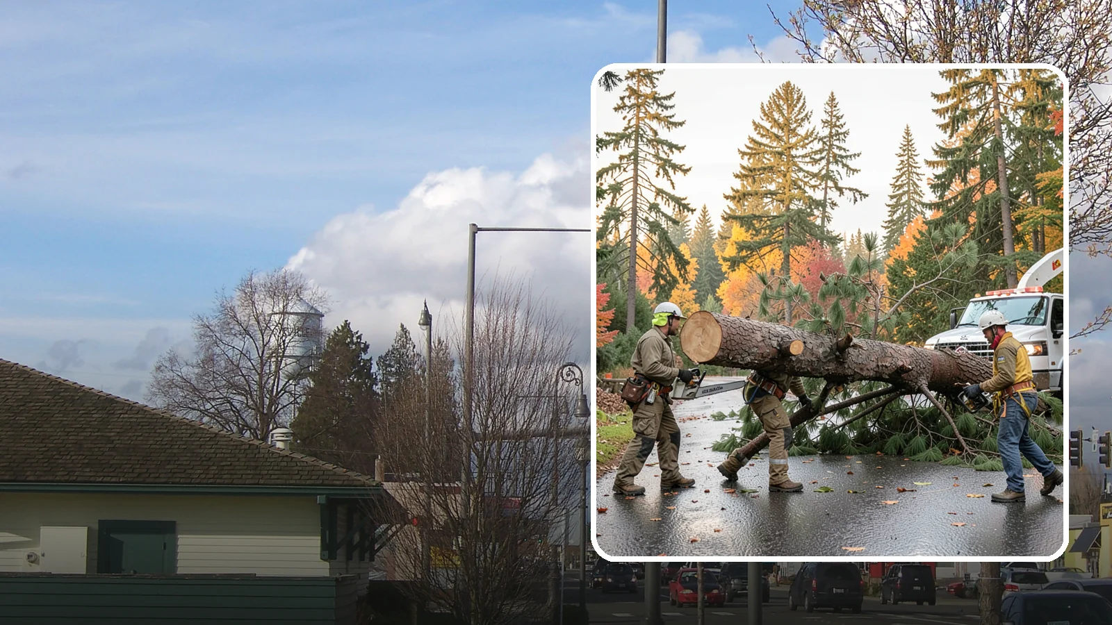 Emergency tree removal in Marysville, Snohomish County, WA - The urgent removal of trees that present an immediate danger.