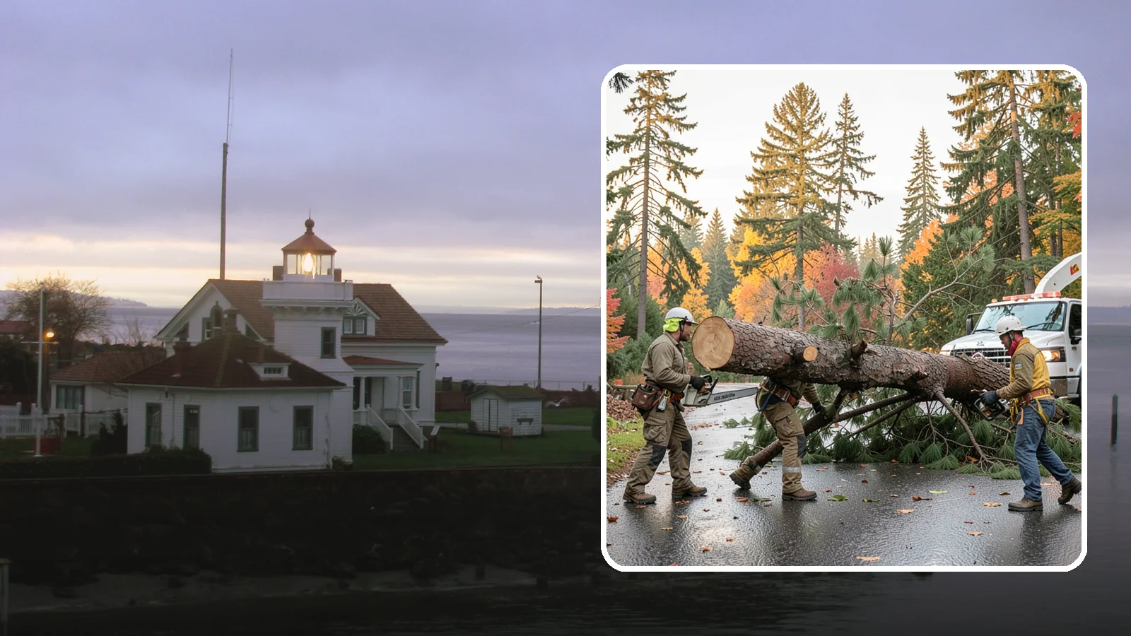 Emergency tree removal in Mukilteo, Snohomish County, WA - The urgent removal of trees that present an immediate danger.
