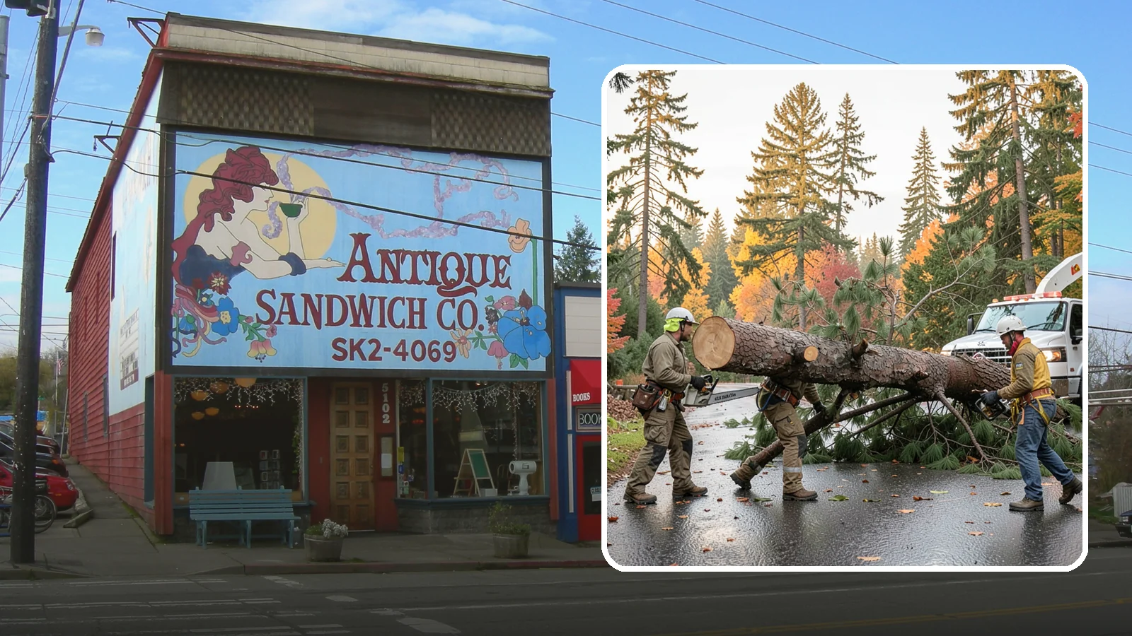 Emergency tree removal in Ruston, Pierce County, WA - The urgent removal of trees that present an immediate danger.