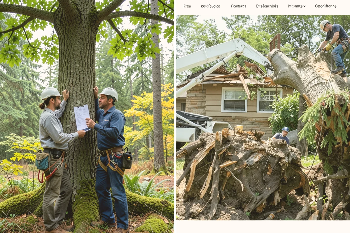 Emergency tree removal in Sammamish, King County, WA - On-site assessment and hazard evaluation