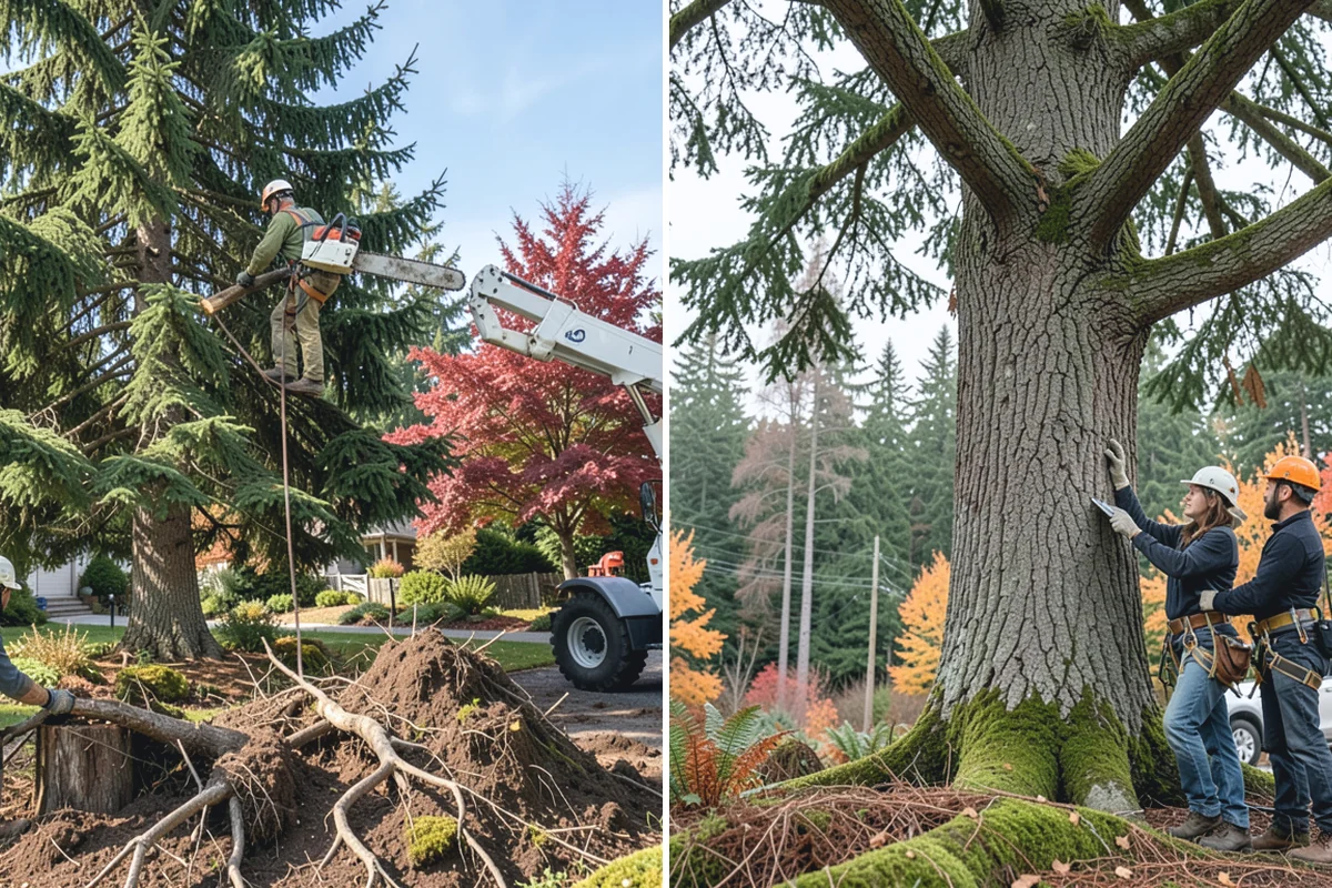 Emergency tree removal in South Prairie, Pierce County, WA - On-site assessment and hazard evaluation