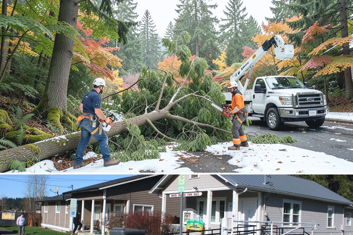 Emergency tree removal in South Prairie, Pierce County, WA - This urgent service must be performed immediately when a tree fails regardless of season, though crews in Puget Sound navigate...