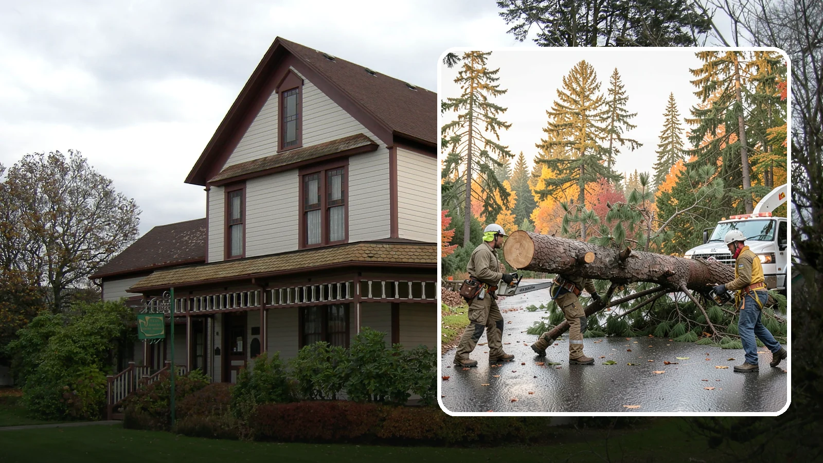 Emergency tree removal in Sumner, Pierce County, WA - The urgent removal of trees that present an immediate danger.