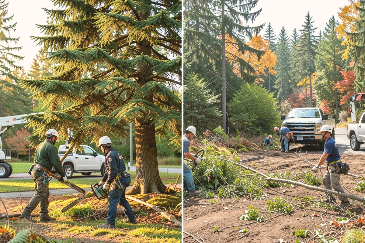 Emergency Tree Stabilization in Algona, King County, WA - Assess structural defects and load paths