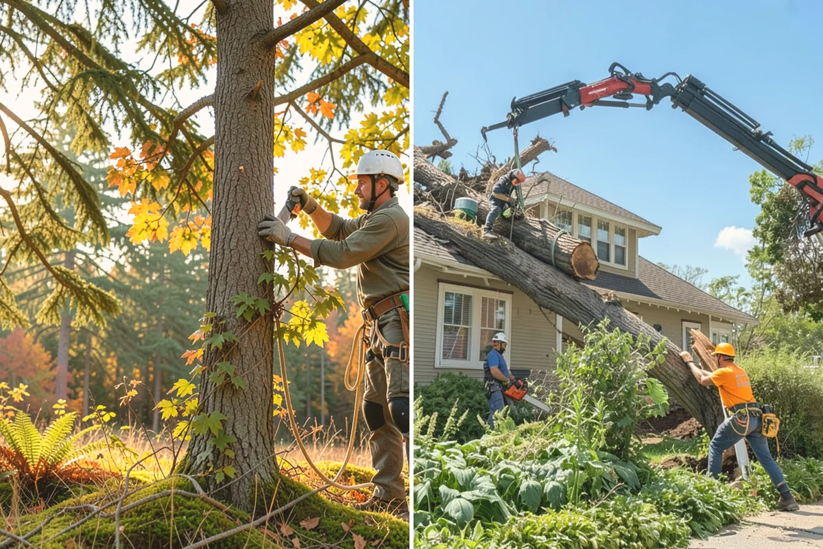 Emergency Tree Stabilization in Bellevue, King County, WA - Assess structural defects and load paths