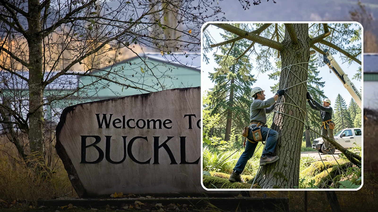 Emergency Tree Stabilization in Buckley, Pierce County, WA - The urgent, temporary stabilization of a compromised or partially failed tree.