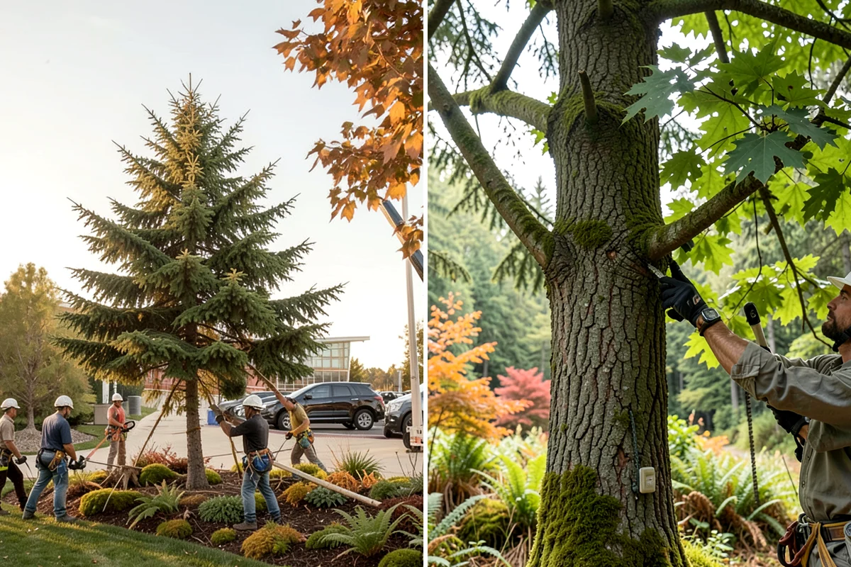 Emergency Tree Stabilization in Concrete, Skagit County, WA - Assess structural defects and load paths