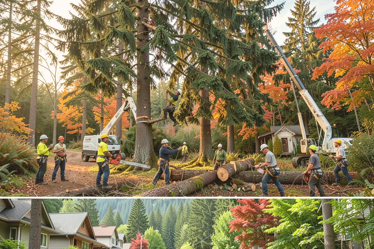 Emergency Tree Stabilization in Darrington, Snohomish County, WA - This urgent safety measure can be performed year-round in Puget Sound weather whenever a tree faces immediate risk of failure.
