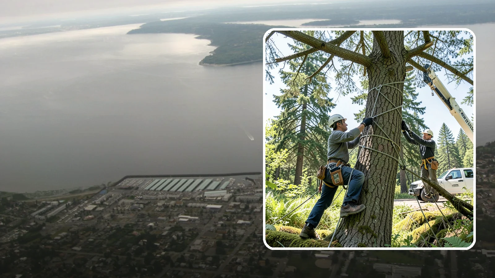 Emergency Tree Stabilization in Des Moines, King County, WA - The urgent, temporary stabilization of a compromised or partially failed tree.