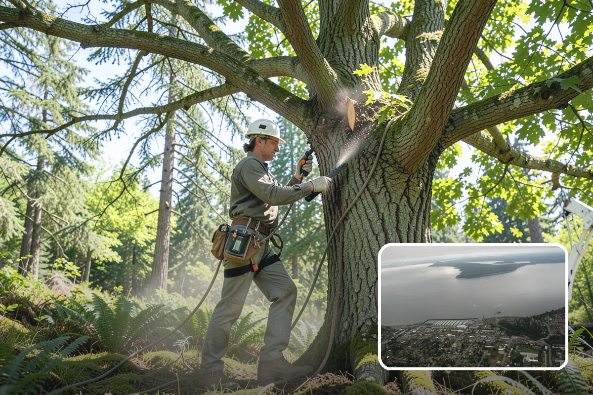 Emergency Tree Stabilization in Des Moines, King County, WA - Reduces the risk of limb or stem failure