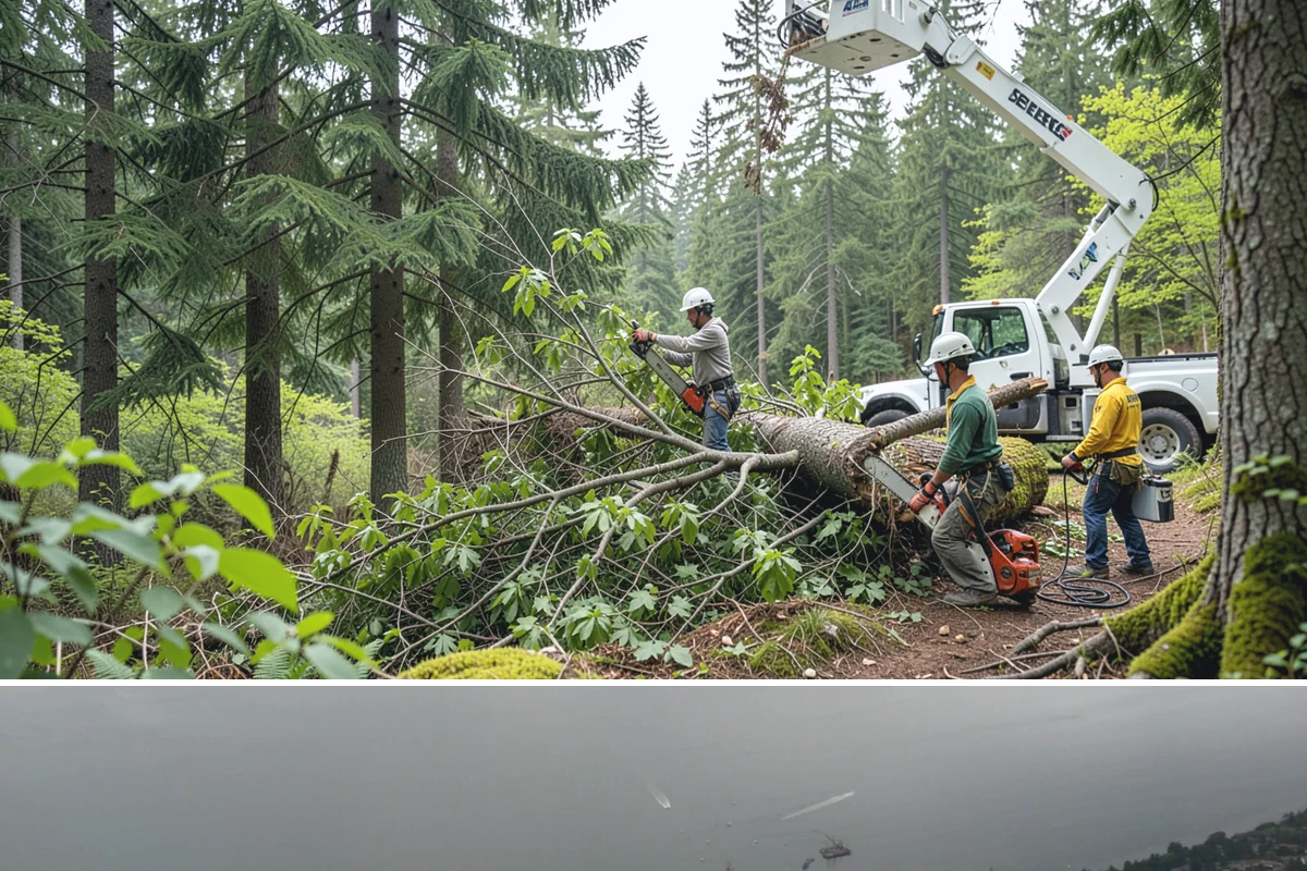 Emergency Tree Stabilization in Des Moines, King County, WA - This urgent safety measure can be performed year-round in Puget Sound weather whenever a tree faces immediate risk of failure.
