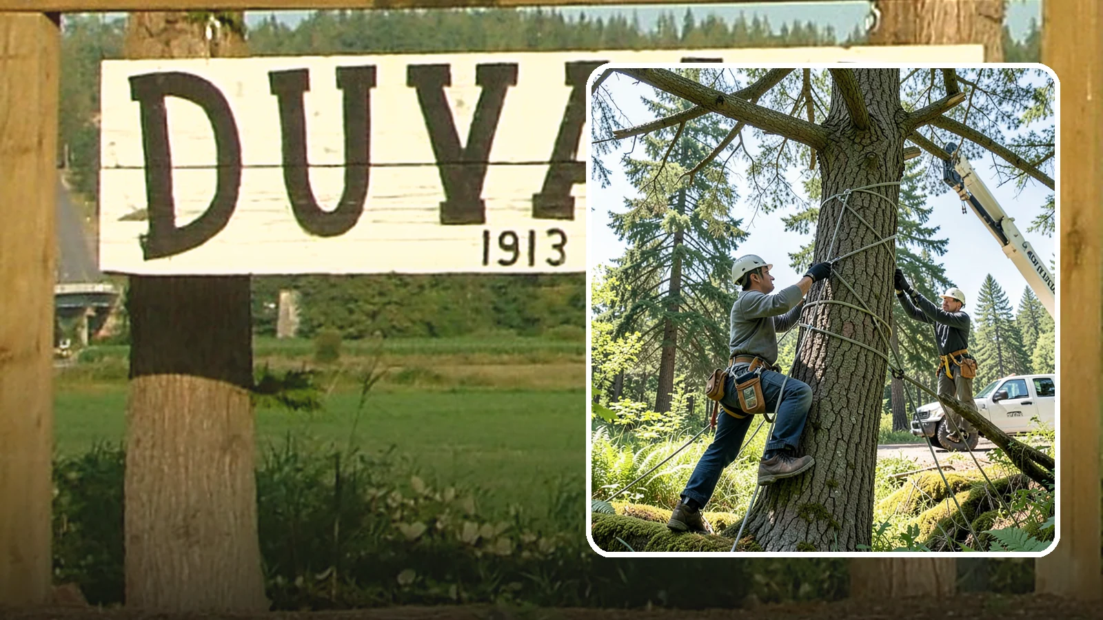 Emergency Tree Stabilization in Duvall, King County, WA - The urgent, temporary stabilization of a compromised or partially failed tree.