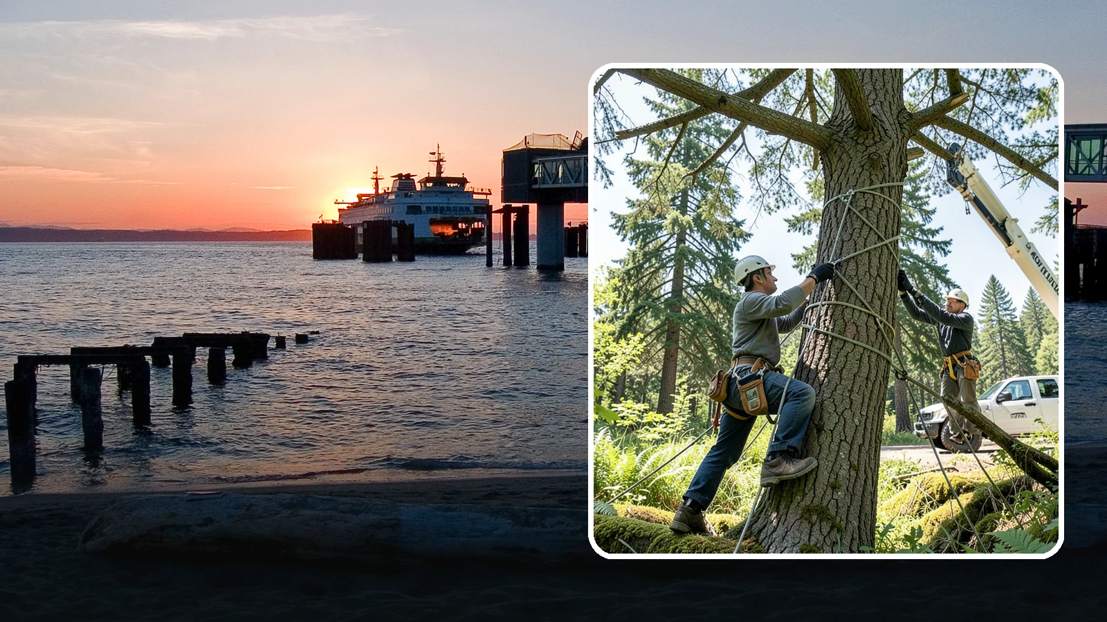 Emergency Tree Stabilization in Edmonds, Snohomish County, WA - The urgent, temporary stabilization of a compromised or partially failed tree.
