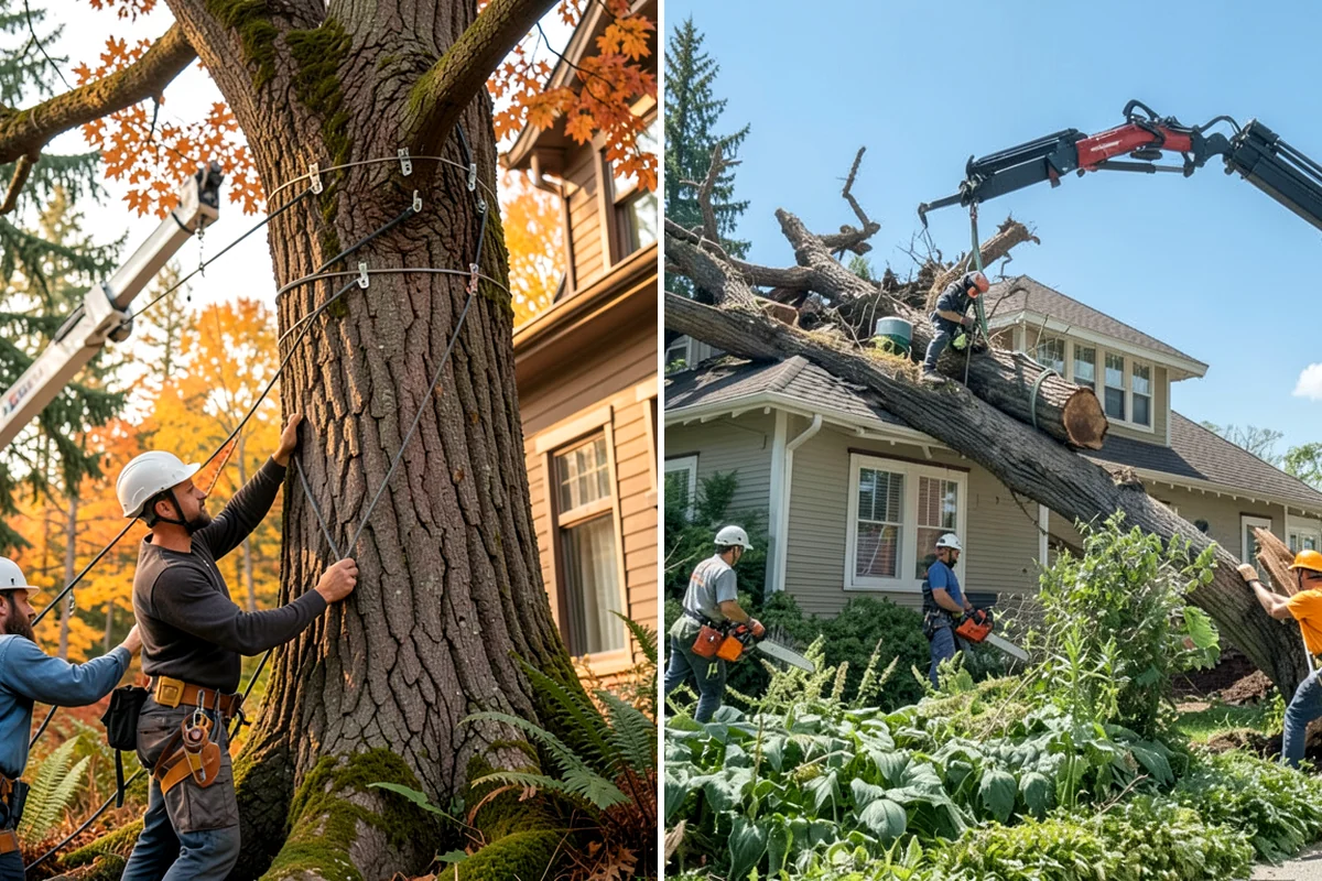 Emergency Tree Stabilization in Enumclaw, King County, WA - Assess structural defects and load paths