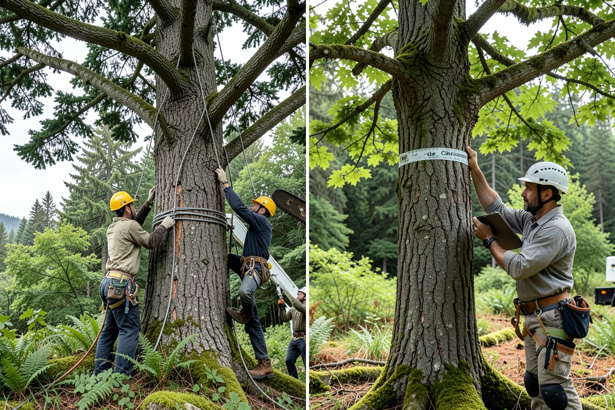 Emergency Tree Stabilization in Everett, Snohomish County, WA - Assess structural defects and load paths