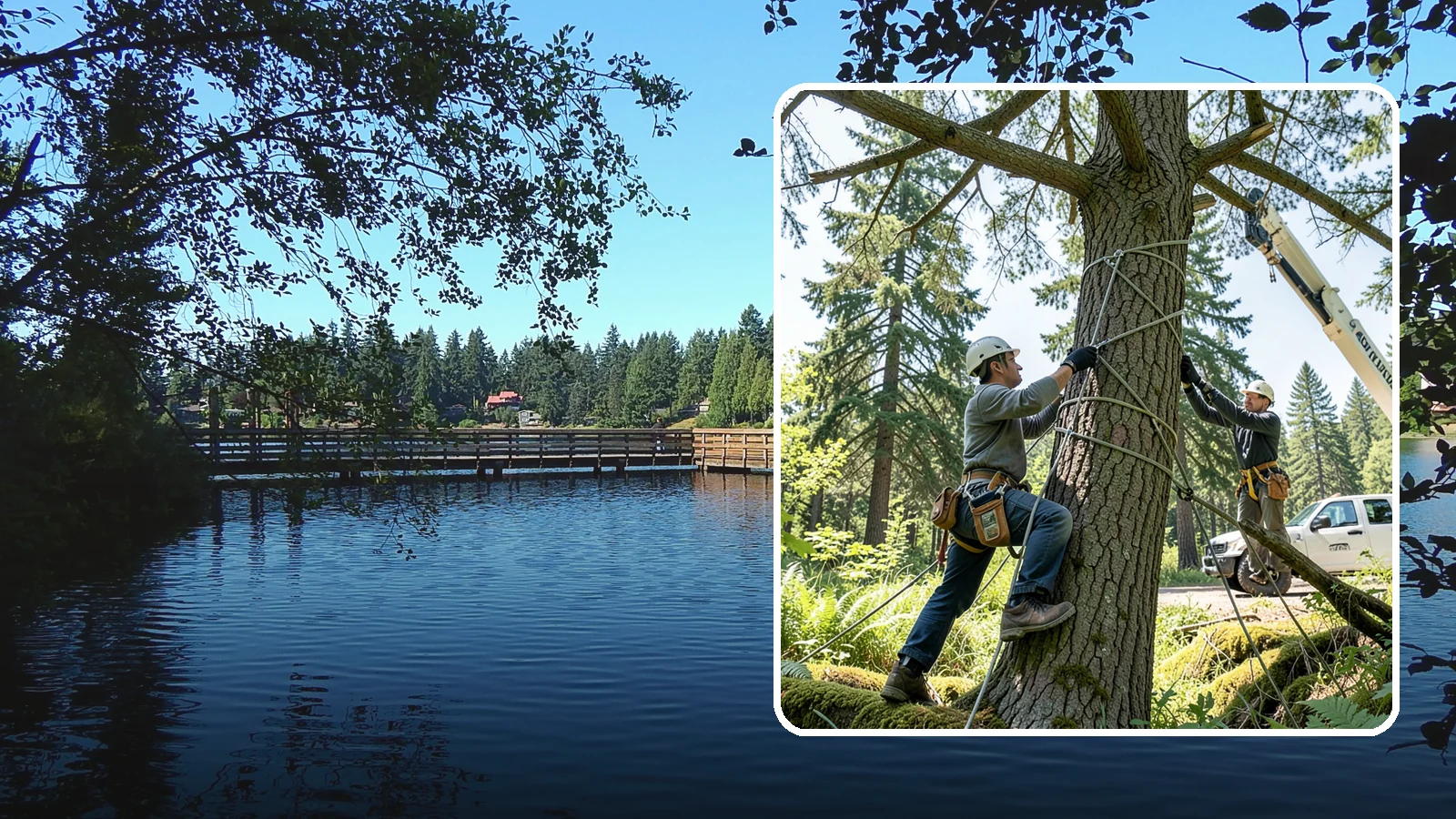 Emergency Tree Stabilization in Federal Way, King County, WA - The urgent, temporary stabilization of a compromised or partially failed tree.