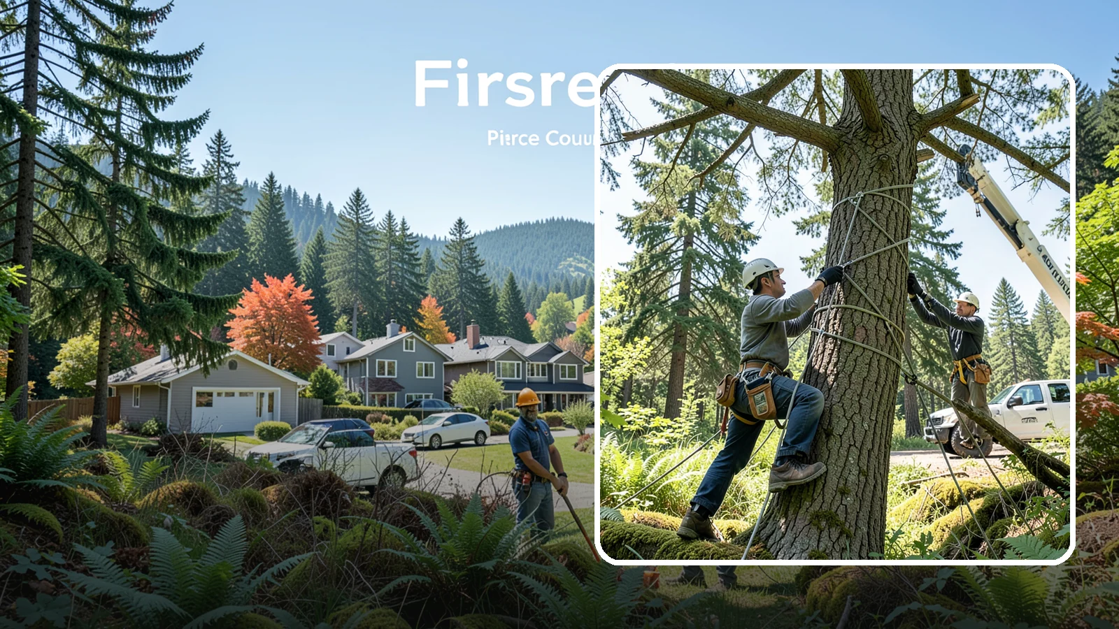 Emergency Tree Stabilization in Fircrest, Pierce County, WA - The urgent, temporary stabilization of a compromised or partially failed tree.