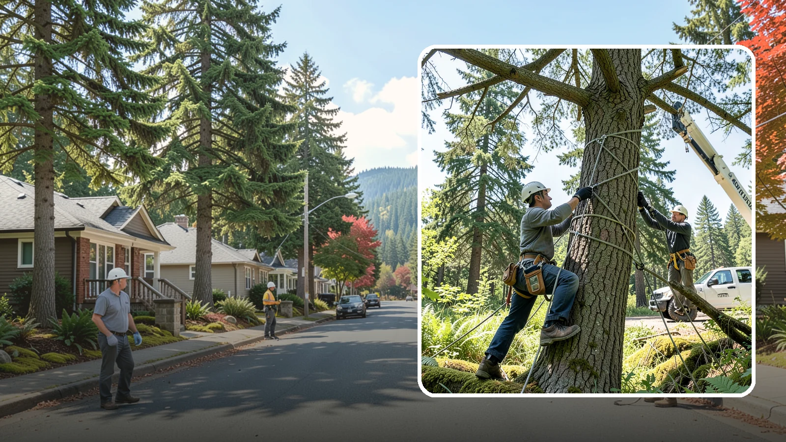Emergency Tree Stabilization in Hunts Point, King County, WA - The urgent, temporary stabilization of a compromised or partially failed tree.