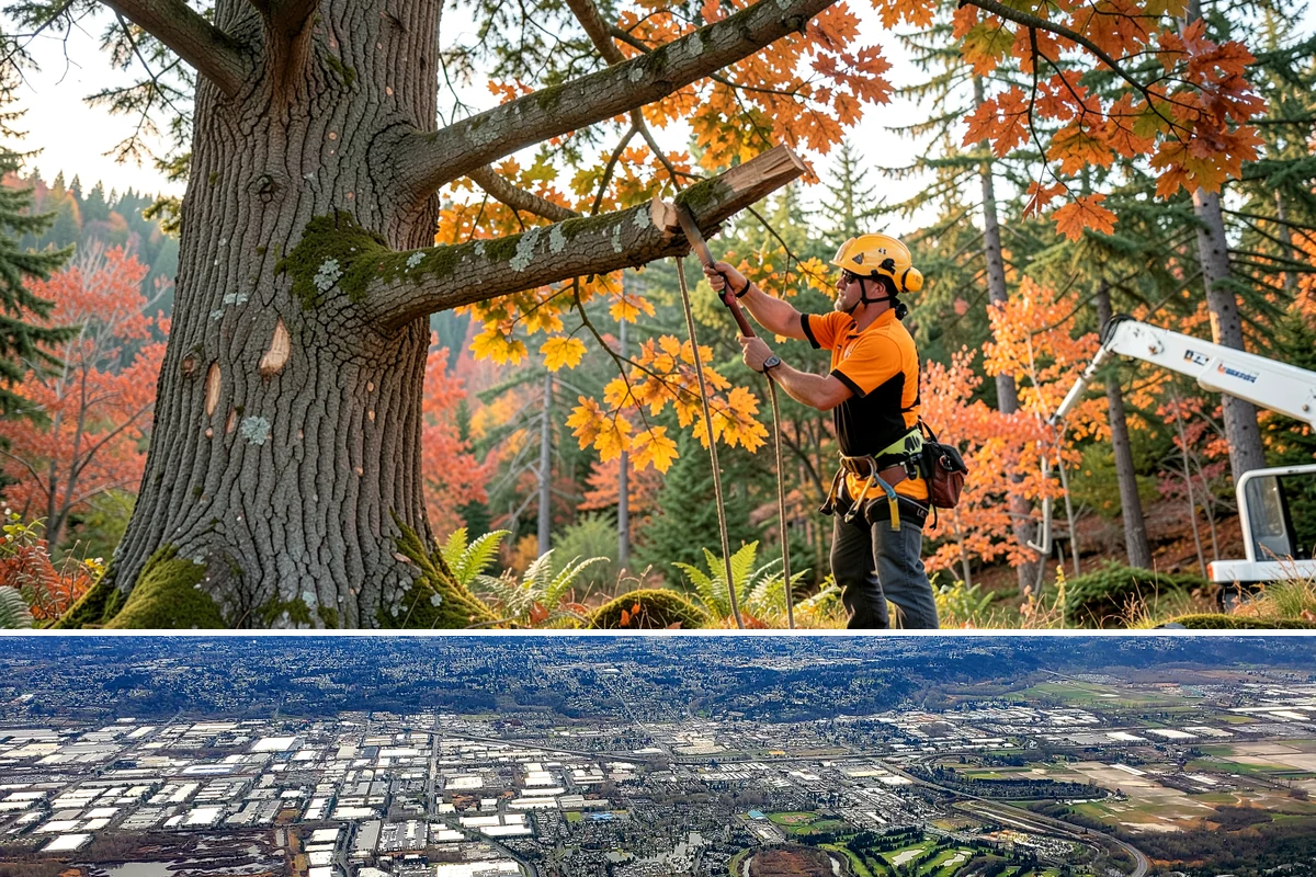 Emergency Tree Stabilization in Kent, King County, WA - This urgent safety measure can be performed year-round in Puget Sound weather whenever a tree faces immediate risk of failure.