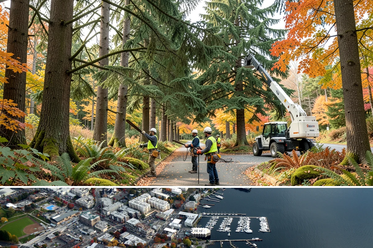 Emergency Tree Stabilization in Kirkland, King County, WA - This urgent safety measure can be performed year-round in Puget Sound weather whenever a tree faces immediate risk of failure.