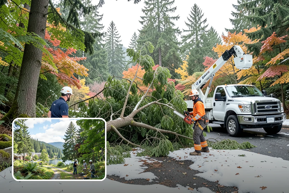 Emergency Tree Stabilization in Lake Forest Park, King County, WA - Reduces the risk of limb or stem failure
