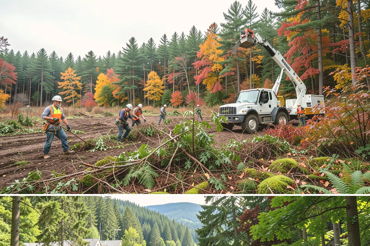 Emergency Tree Stabilization in Lake Forest Park, King County, WA - This urgent safety measure can be performed year-round in Puget Sound weather whenever a tree faces immediate risk of failure.