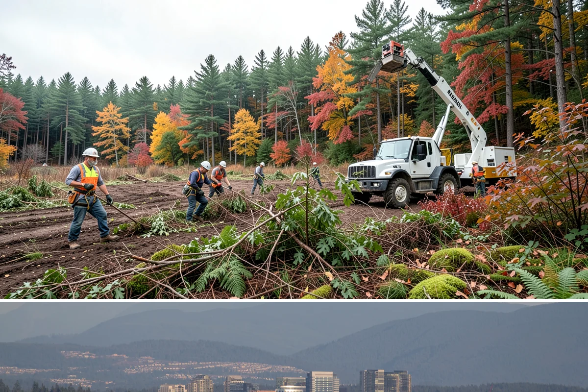 Emergency Tree Stabilization in Medina, King County, WA - This urgent safety measure can be performed year-round in Puget Sound weather whenever a tree faces immediate risk of failure.