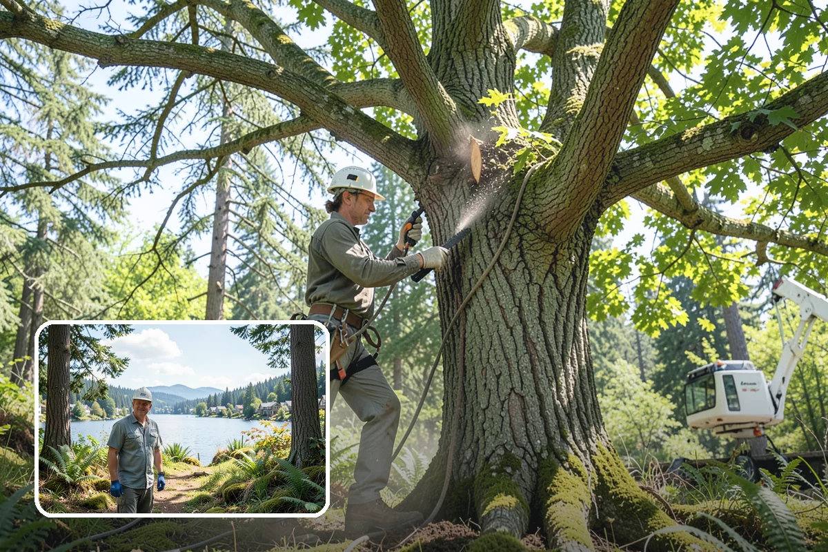 Emergency Tree Stabilization in Milton, King County, WA - Reduces the risk of limb or stem failure