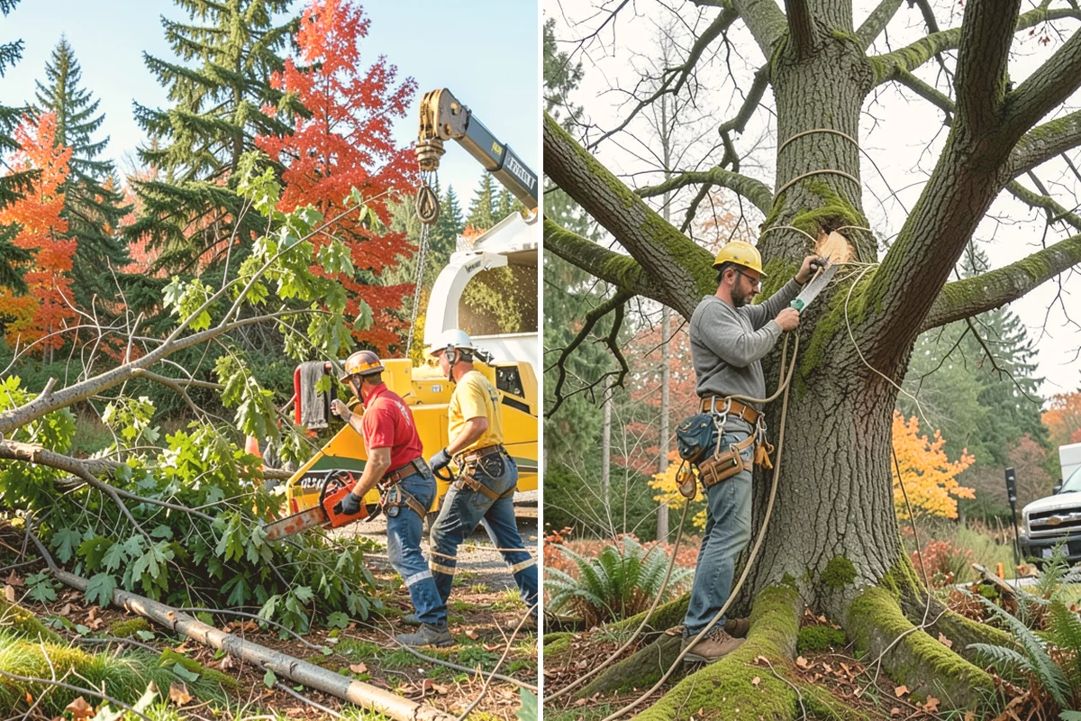 Emergency Tree Stabilization in Milton, King County, WA - Assess structural defects and load paths